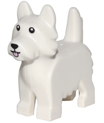 Le "Dog, Terrier with Black Eyes" (Minifig 26078pb001), une autre référence que nous avons achetée