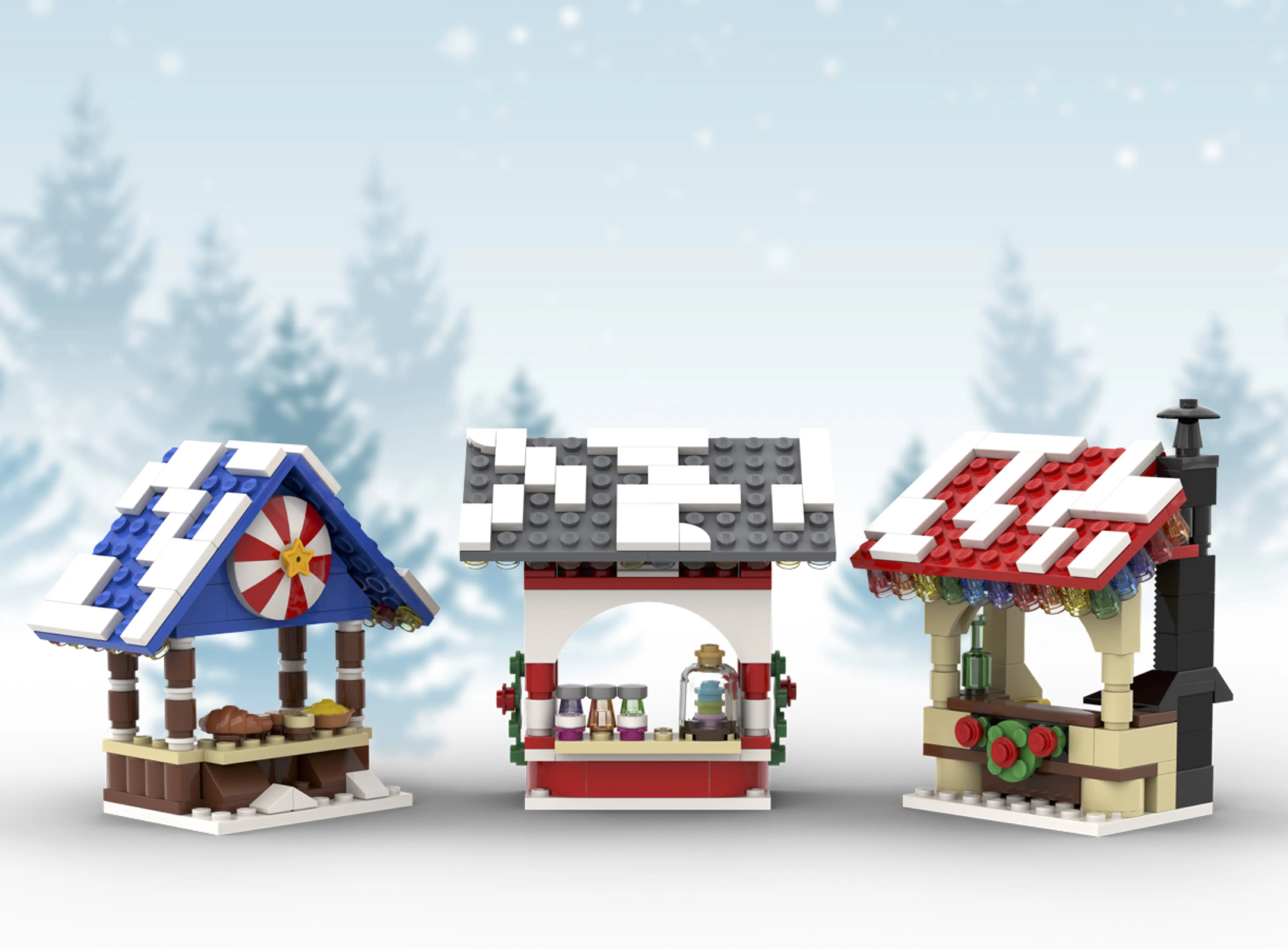 Le MOC "Winter Village - Market Stalls"