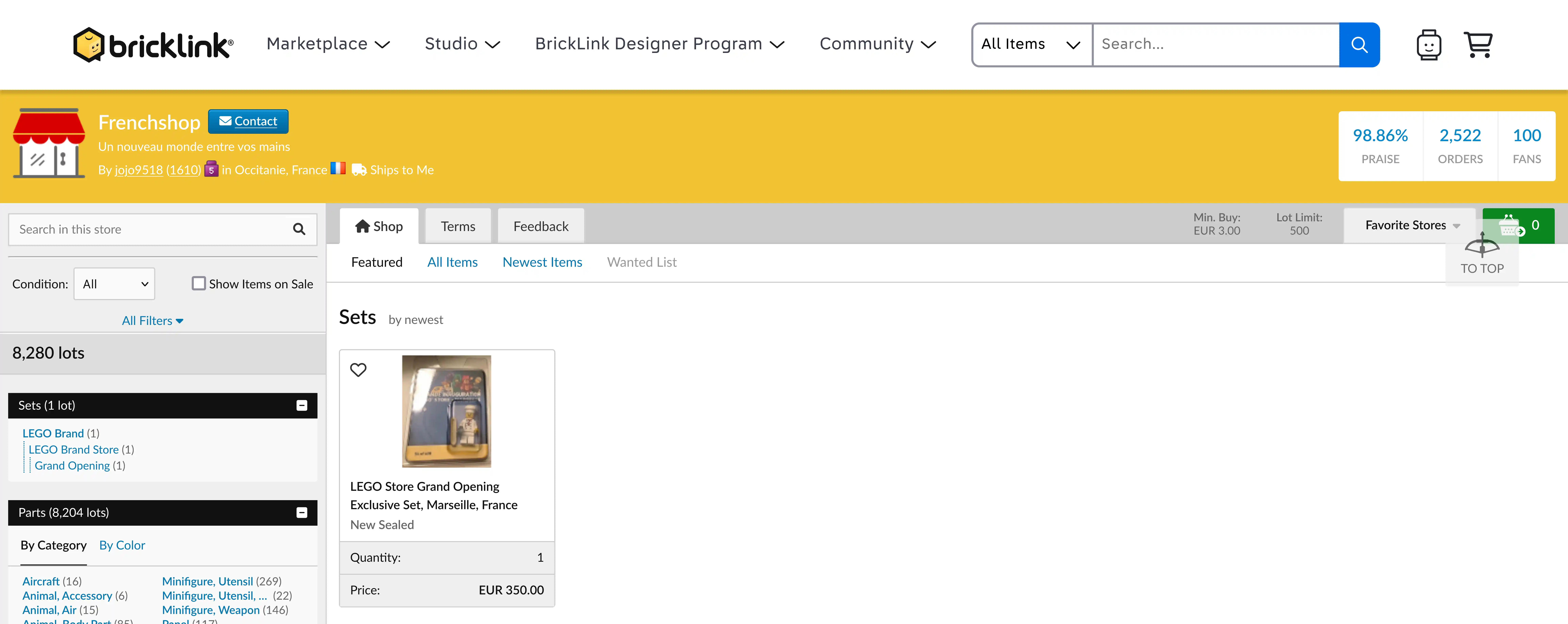 La boutique BrickLink Frenchshop