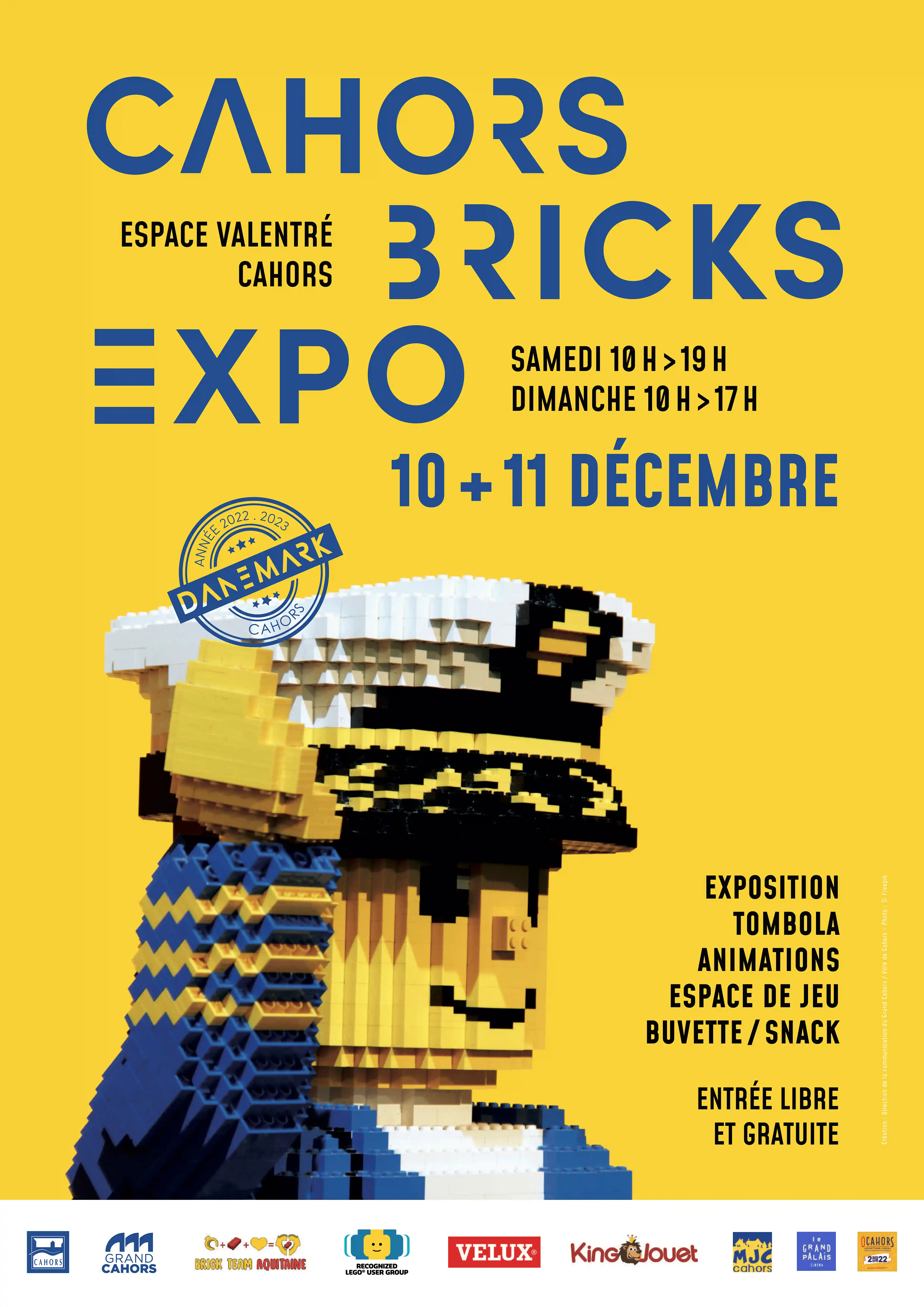 Affiche de l'exposition "Cahors Bricks Expo 2022"