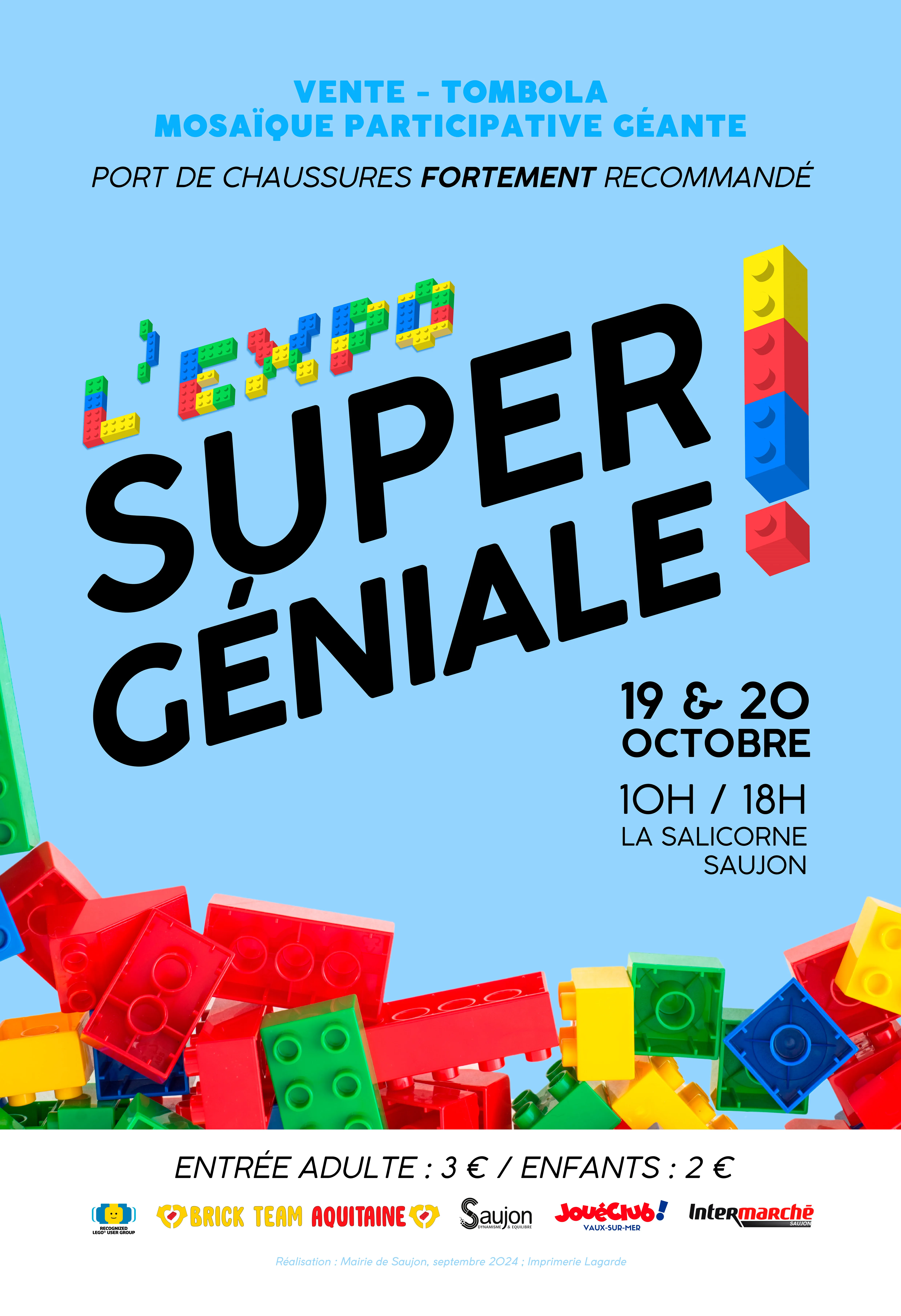 Affiche de l'exposition "L'expo Super Géniale 2024"